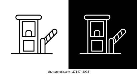 Symbol für Straßenbenutzungsgebühren. Dünne lineare Websymbole