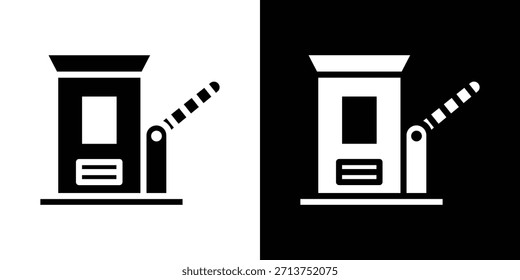 Road toll icon. Vector illustration. Silhouette in black color