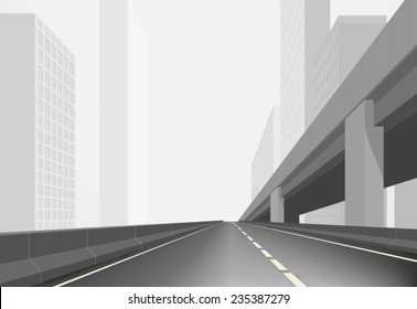 Road in a town