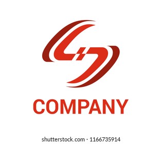 road track for racing with red color logo design idea illustration concept shape line art like letter s for premium corporate