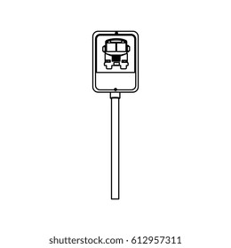 road traffic bus stop signal icon