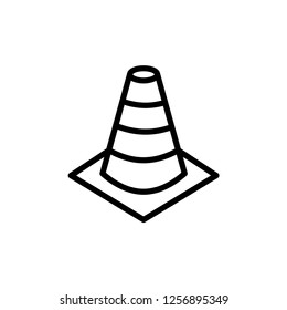 Road traffic cone icon illustration vector symbol.
