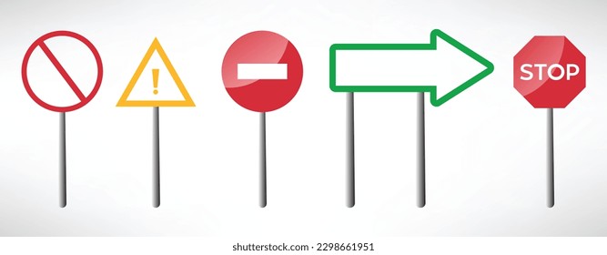 Control de tráfico por carretera, uso de carril o parada y rendimiento. Señales de regulación