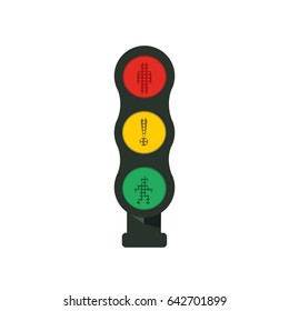 road, traffic lights icon