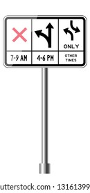 Road traffic sign. Blank board with place for text.Mockup. Isolated information sign. Direction. Vector illustration.White background.