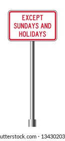 Road traffic sign. Blank board with place for text.Mockup. Isolated information sign. Direction. Vector illustration.White background.