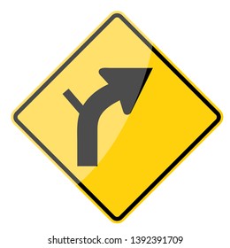 Road traffic sign. Blank board with place for text. Mockup. Isolated information sign. Direction. Vector illustration.White background.
