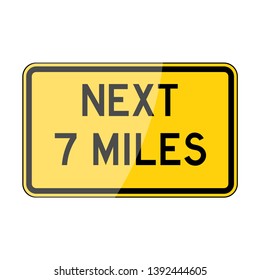 Road traffic sign. Blank board with place for text.Mockup. Isolated information sign. Direction. Vector illustration.White background.