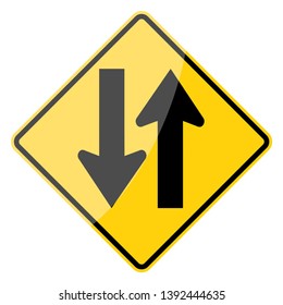 Road traffic sign. Blank board with place for text.Mockup. Isolated information sign. Direction. Vector illustration.White background.
