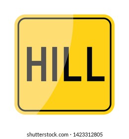 Road traffic sign. Blank board with place for text. Mockup. Isolated information sign. Direction. Vector illustration.White background.