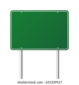 Road traffic sign. Blank board with place for text.Mockup. Isolated information sign. Direction. Vector illustration.