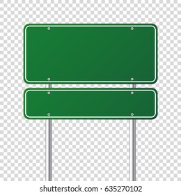 Road Traffic Sign Blank Board Place Stock Vector (Royalty Free ...