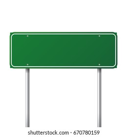 Road traffic sign. Blank board with place for text.Mockup. Isolated information sign. Direction. Vector illustration.White background.