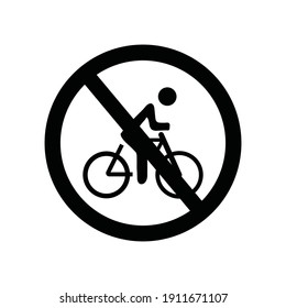 Road Traffic Sign No Entry For Bicycles Vector Icons