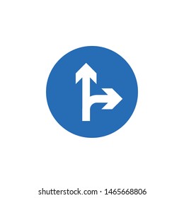 Road traffic sign vector icon