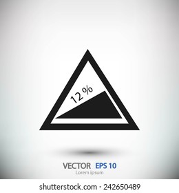 road traffic sign vector icon