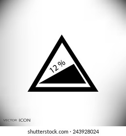 road traffic sign vector icon