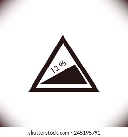 road traffic sign vector icon