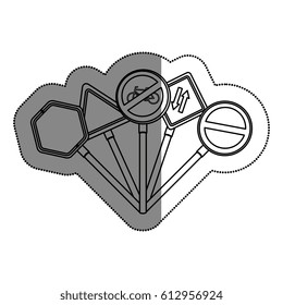 road traffic signals set