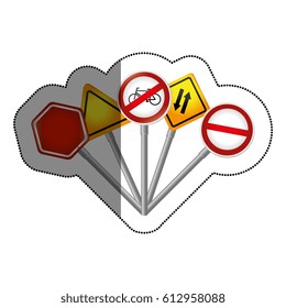 road traffic signals set