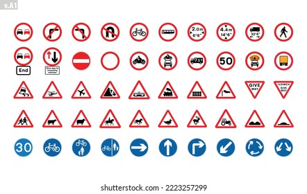 Señales de tráfico de tráfico vector de clipart de placa de símbolo internacional de carretera imprimible