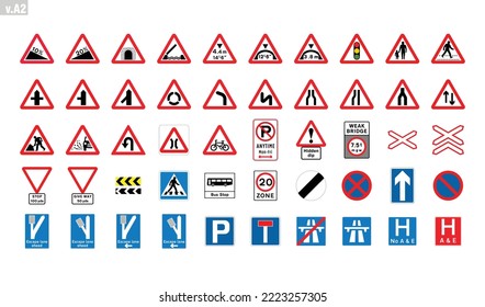 Señales de tráfico de tráfico vector de clipart de placa de símbolo internacional de carretera imprimible