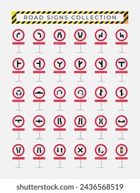  road or traffic signs collection	