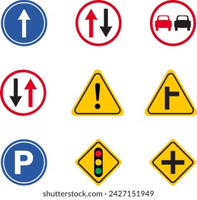 Road Traffic signs vector collection