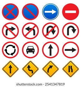 Road Traffic signs vector collection