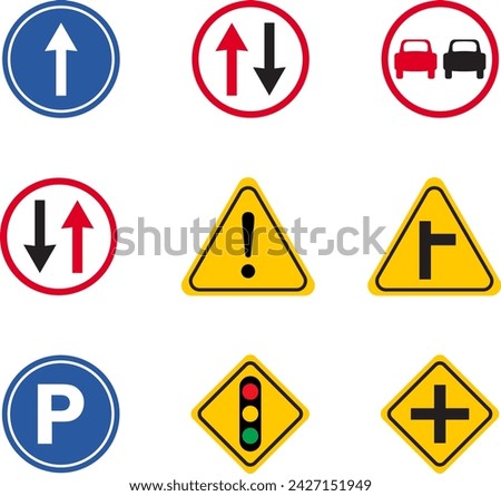 Road Traffic signs vector collection