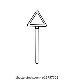 road traffic triangle signal icon