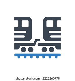 Icono del tren de carretera (Ilustración del vector)
