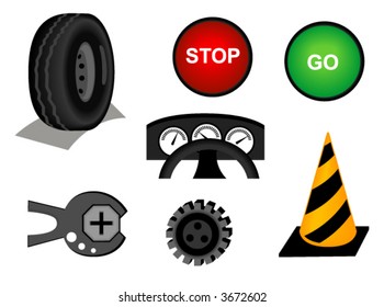 Road Travel Icons - Vector
