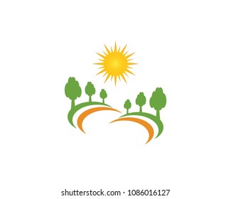 Road tree logo vector