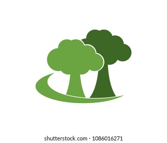 Road tree logo vector