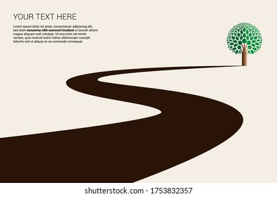 road and trees. monochrome icon svg