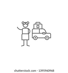 Road trip, adventure icon. Element of adventure icon. Thin line icon for website design and development, app development. Premium icon