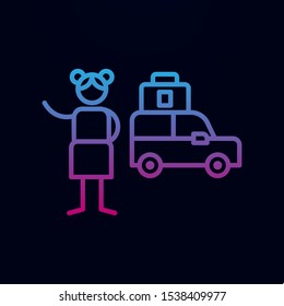 Road trip, adventure nolan icon. Simple thin line, outline vector of adventure icons for ui and ux, website or mobile application
