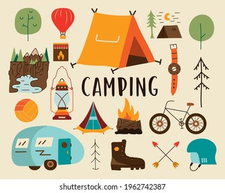 Road trip adventure vector elements