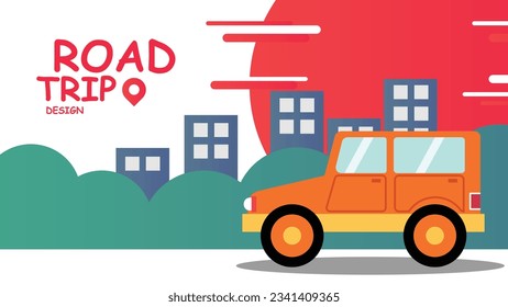 The road trip background design capture the essence of a thrilling and adventurous journey on the open road. 