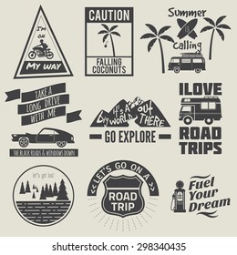 Road Trip Badges,travel Quote