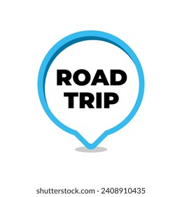 Road trip bubble transport icon label design vector