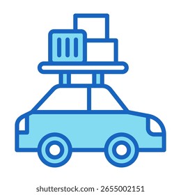 Ícone de Road Trip Ilustração de vetor azul