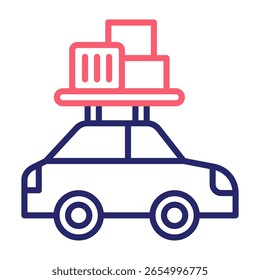 Ilustração do vetor de cor do ícone Road Trip