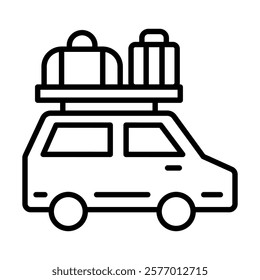 Road Trip icon line vector illustration
