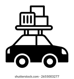 Ilustração de vetor misto do ícone Road Trip