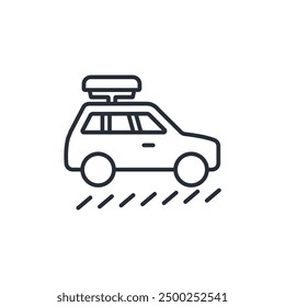 Road trip icon. vector.Editable stroke.linear style sign for use web design,logo.Symbol illustration.