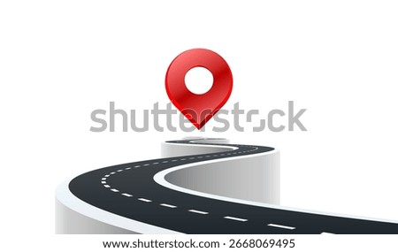 Road Trip infinity, Pave the Route, location information. Vector illustration