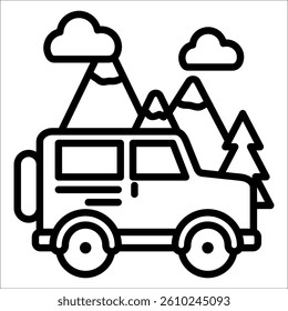 Road Trip Simple Vector Icon Collection