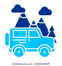Road Trip Simple Vector Icon Collection